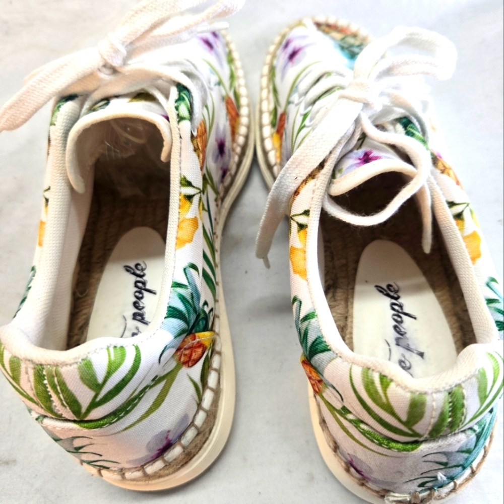 FREE PEOPLE Women’s 39 Jackson Floral Tropical Print Espadrilles Sneakers Shoes - Picture 5 of 7